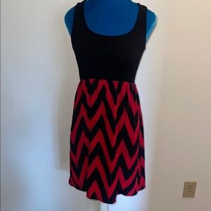 Black and Red Chevron Dress